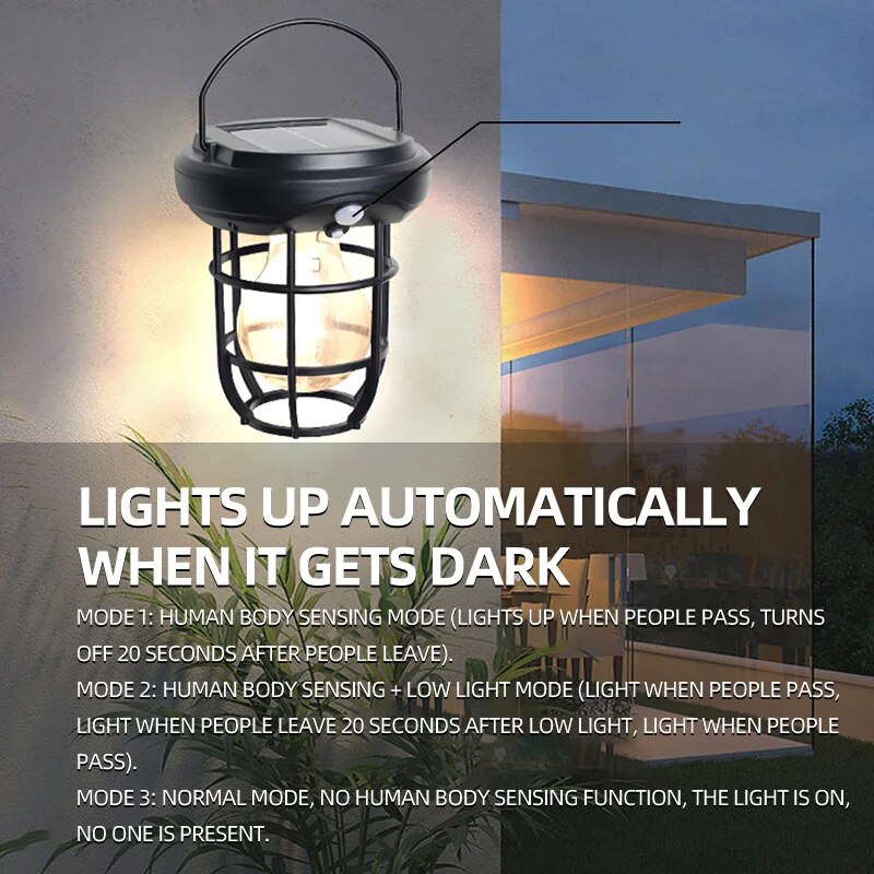 新しいソーラー LED ウォールランプ屋外庭中庭防水装飾街路灯人体誘導暖かい光ランタン