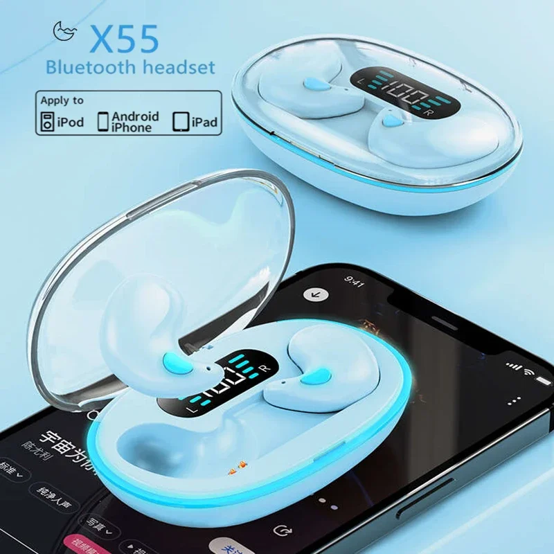NUOVI Auricolari wireless per il sonno invisibile Cuffie impermeabili IPX5 Mini gioco sportivo Auricolari per musica HIFI stereo Bluetooth