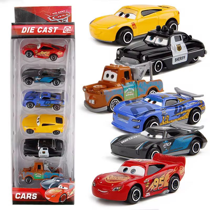 รถ7ชิ้น/เซ็ต Pixar 3 Lightning McQueen Mater รถแชมเปียนรถแจ็คสันรถลุงรถบรรทุกเหล็กหล่อของเล่นโลหะสำหรับเป็นของขวัญเด็ก