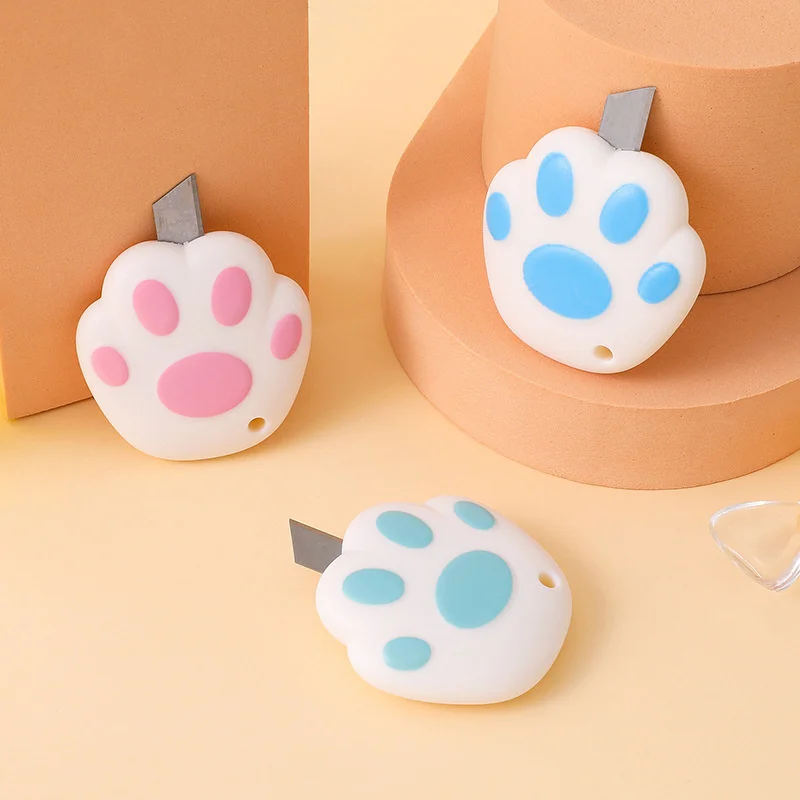 Ellen Brook-Mini cuchillo de bolsillo Kawaii, cortador de papel, envoltura artesanal, hoja rellenable, papelería, 1 unidad