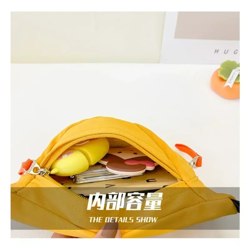 Saco de cintura com desenho animado dinossauro para crianças, saco de peito, bolsa de dinheiro, bolsa com zíper, bolsa para crianças, menina e menino, bebê, fofo