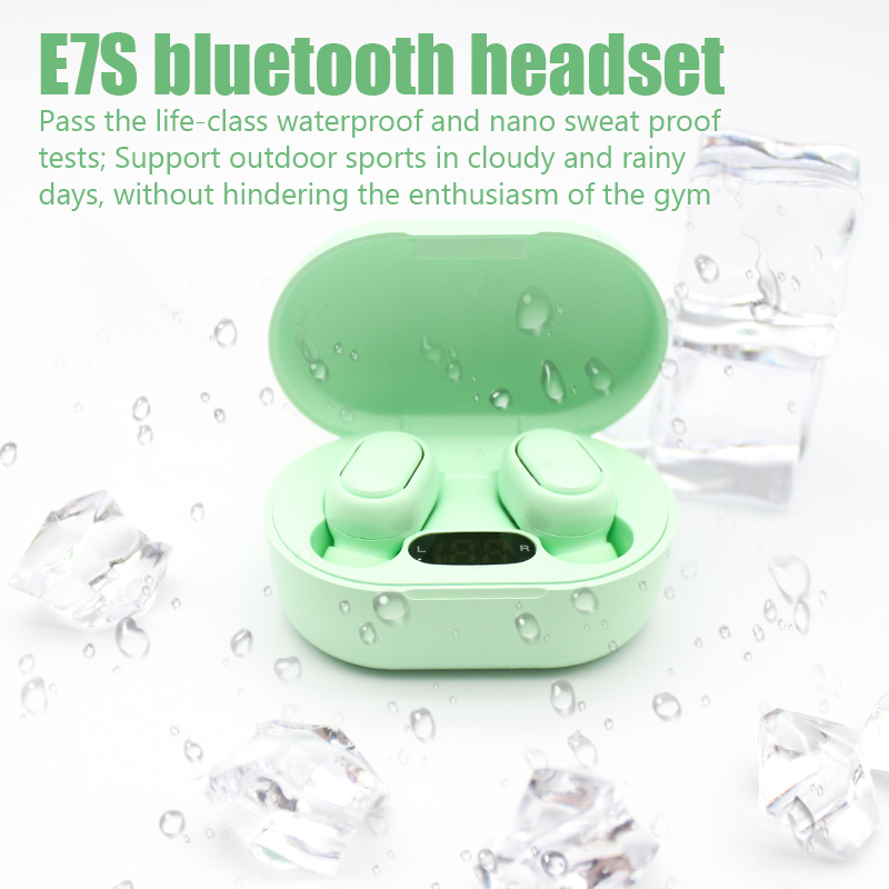 Original TWS E7S Wireless Fone Bluetooth Earphones Stereo Sport Headphones Earbuds with Mic Noise Cancelling Smart LED Display