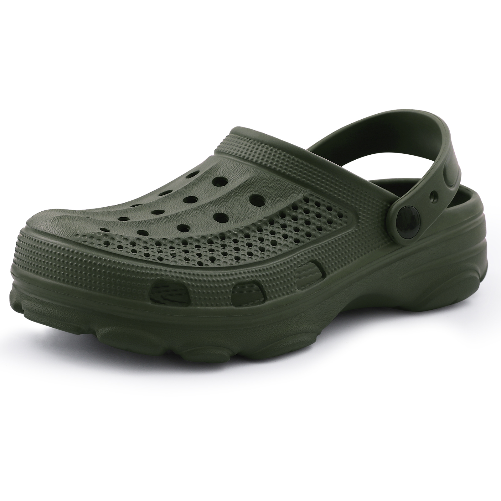 Crestar tamancos masculinos sandálias verão buracos respirável jardim casa sandálias moda ao ar livre sola antiderrapante praia slides cor sólida