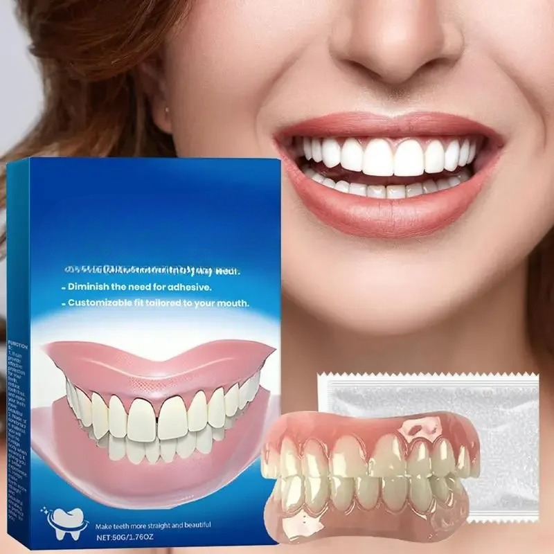 Soft Denture Silicone Kit Upper Lower Set Easy Use Teeth Liners Silicone Liners New Dental Device for Comfortable Fit