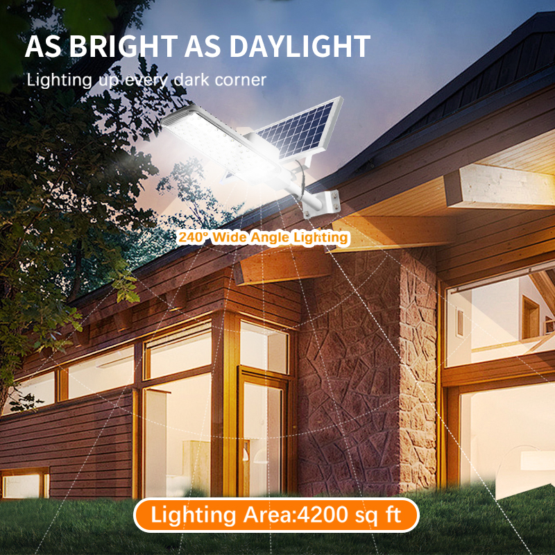 Luzes de rua solares ao ar livre à prova dwaterproof água luzes solares para o anoitecer ao amanhecer alto brilho grande angular luzes de rua movido a energia solar