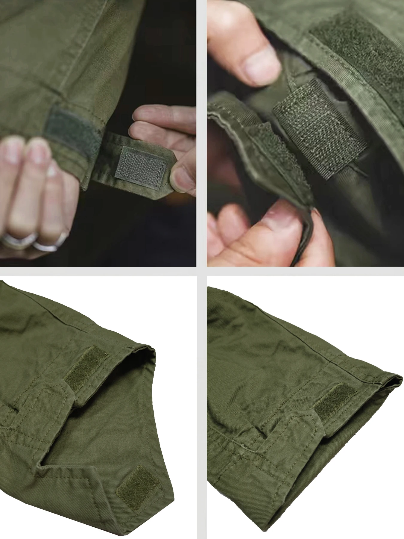 Jaqueta de campo M65, jaqueta militar masculina, jaqueta retrô com gola multibolso e zíper, 100% algodão