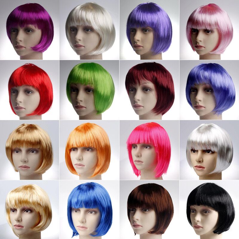 Bob Pruik Mooie Vrouwen Korte Bob Pruiken Natuurlijke Mode Halloween Cosplay Anime Pruiken Leuke Gekleurde Synthetische Dagelijkse Feest Kerst Pruik