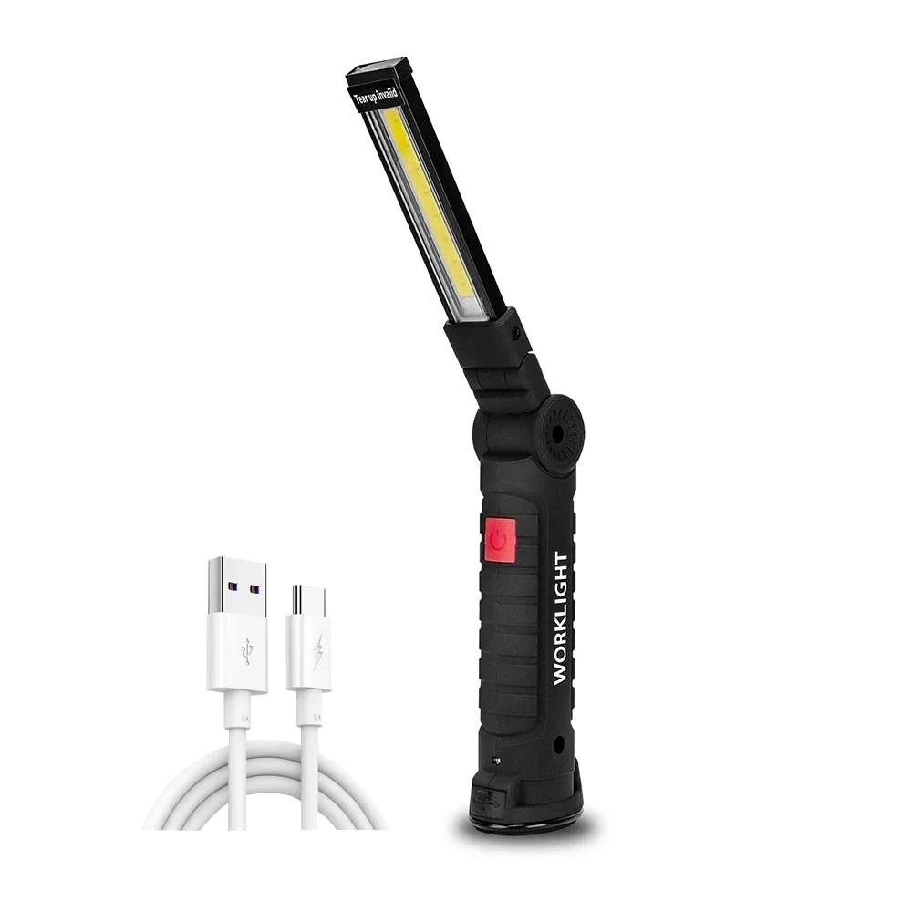 充電式キャンプ LED 懐中電灯ワークライト マグネットとフック付き IP64 防水 5 つの照明モード夜間作業に最適