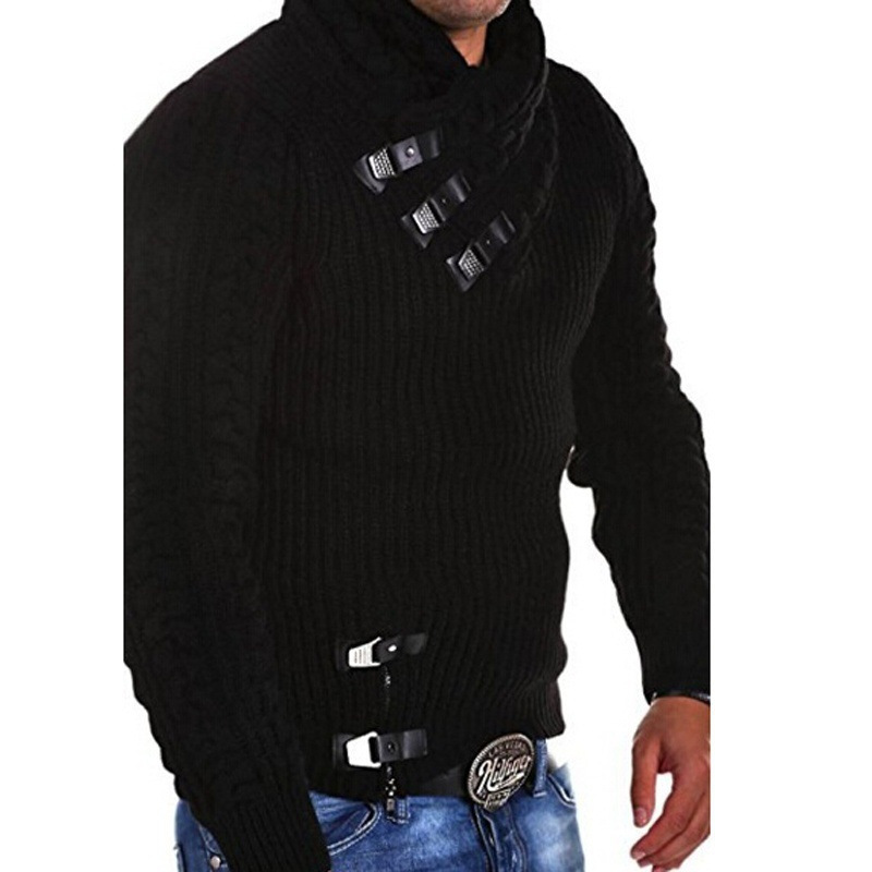 Men Sweaters Streetwear Clothes Turtleneck Sweater Men Long Sleeve Knitted Pullovers Autumn and Winter Soft Warm Basic