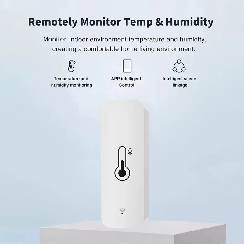 WiFi สมาร์ทอุณหภูมิความชื้นเซนเซอร์ในร่มเครื่องวัดความชื้น Controller การตรวจสอบทํางานร่วมกับลําโพงสมาร์ท Alexa Google Home ใหม่