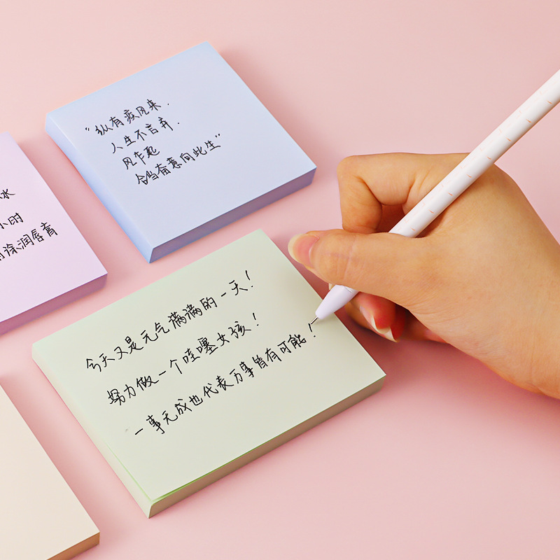 100 枚/セットモランディ付箋パッド文房具紙ステッカーメモ投稿それメモ帳ノートブック学校オフィスアクセサリー