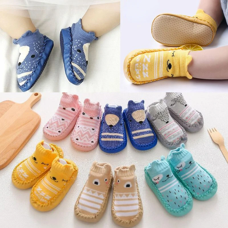 2023 neugeborene Babys ocken mit Gummis ohlen Baby Baby Mädchen Jungen Schuhe Frühling Herbst Baby Bodens ocken Anti Slip weiche Sohle Socke