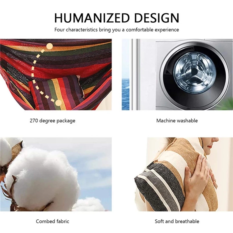 Columpio portátil para exteriores, hamaca gruesa para jardín, viaje, Camping, almohada, columpio