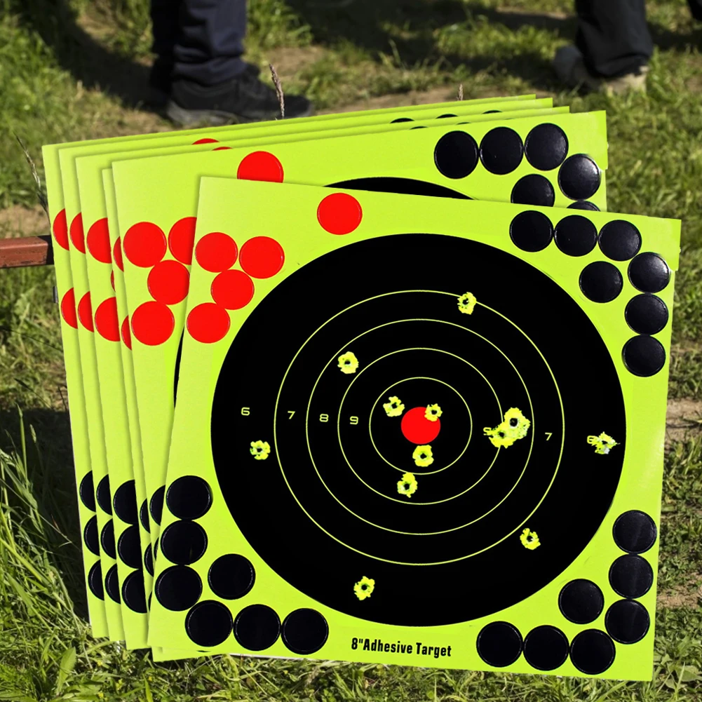 5-50pcs Round Target paster adesivi da tiro adesivi autoadesivi da 8 pollici tiro e caccia puntini bersaglio sticker fucile da pistola