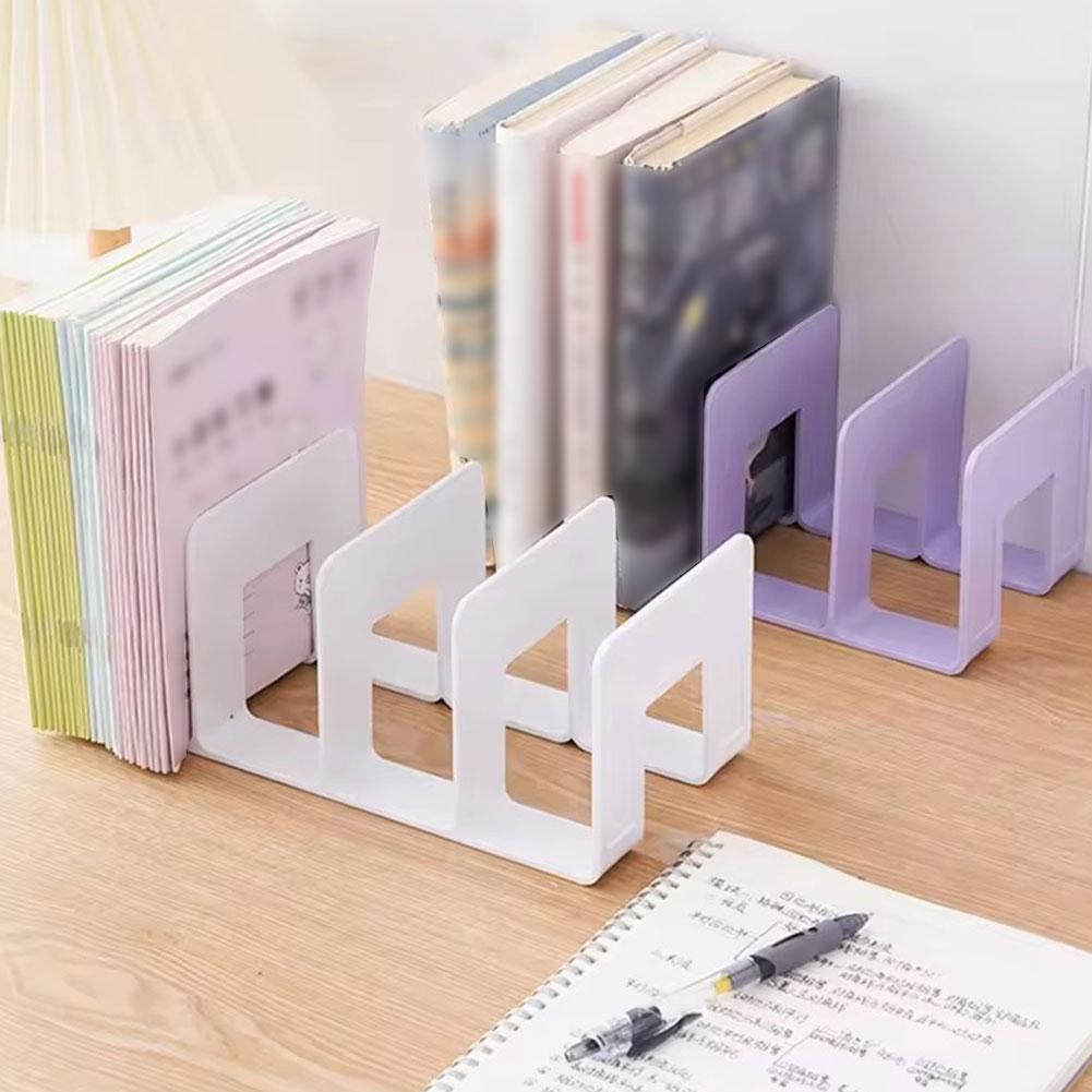 Bookends Stand Bookshelf Desktop Decor Storage Rack Bookend Book Holder School Stationery Office Desktop File Organizer