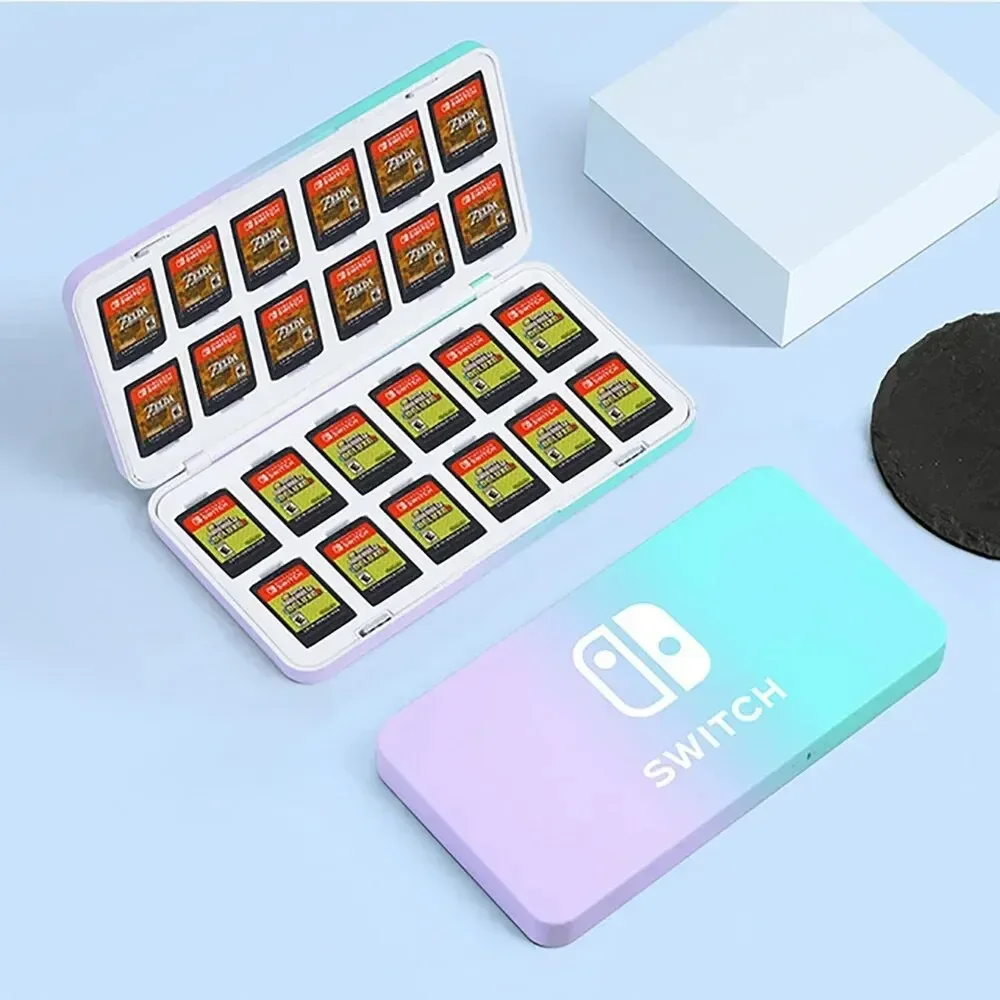 Soporte de tarjeta de interruptor para caja de almacenamiento de Chip de interruptor, funda de juego para caja de cartucho Oled de interruptor 24 en 1