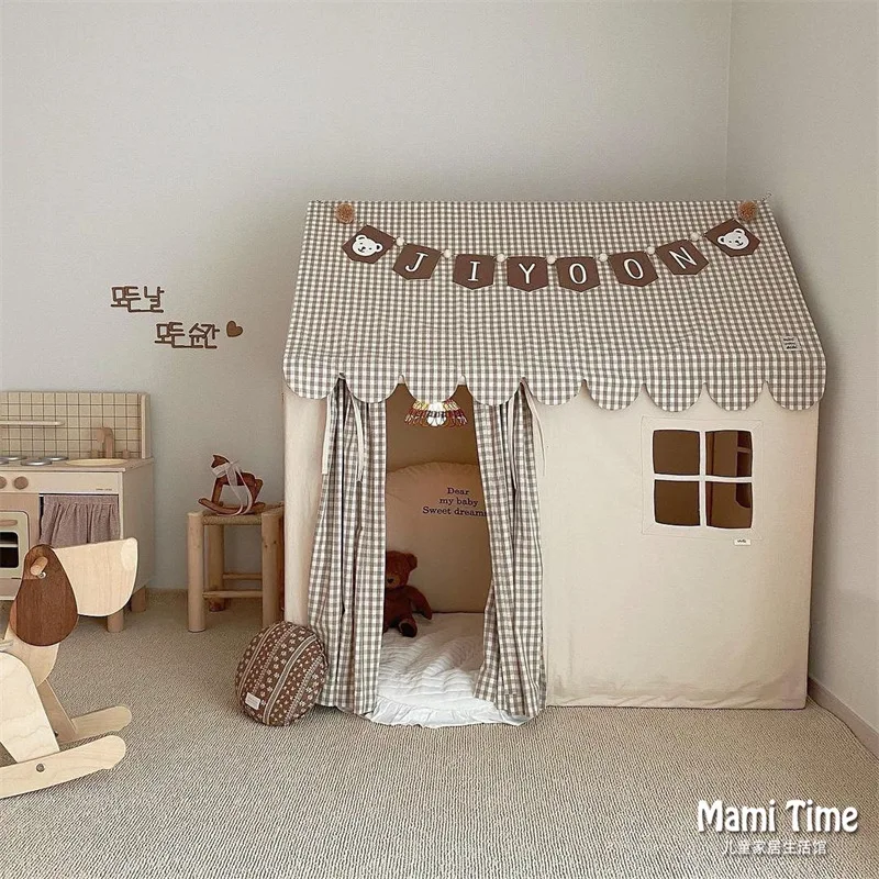 Tenda infantil, casa de jogo interna, casa masculina e feminina, casa de brinquedo, casinha, castelo, cama, artefato de divisão