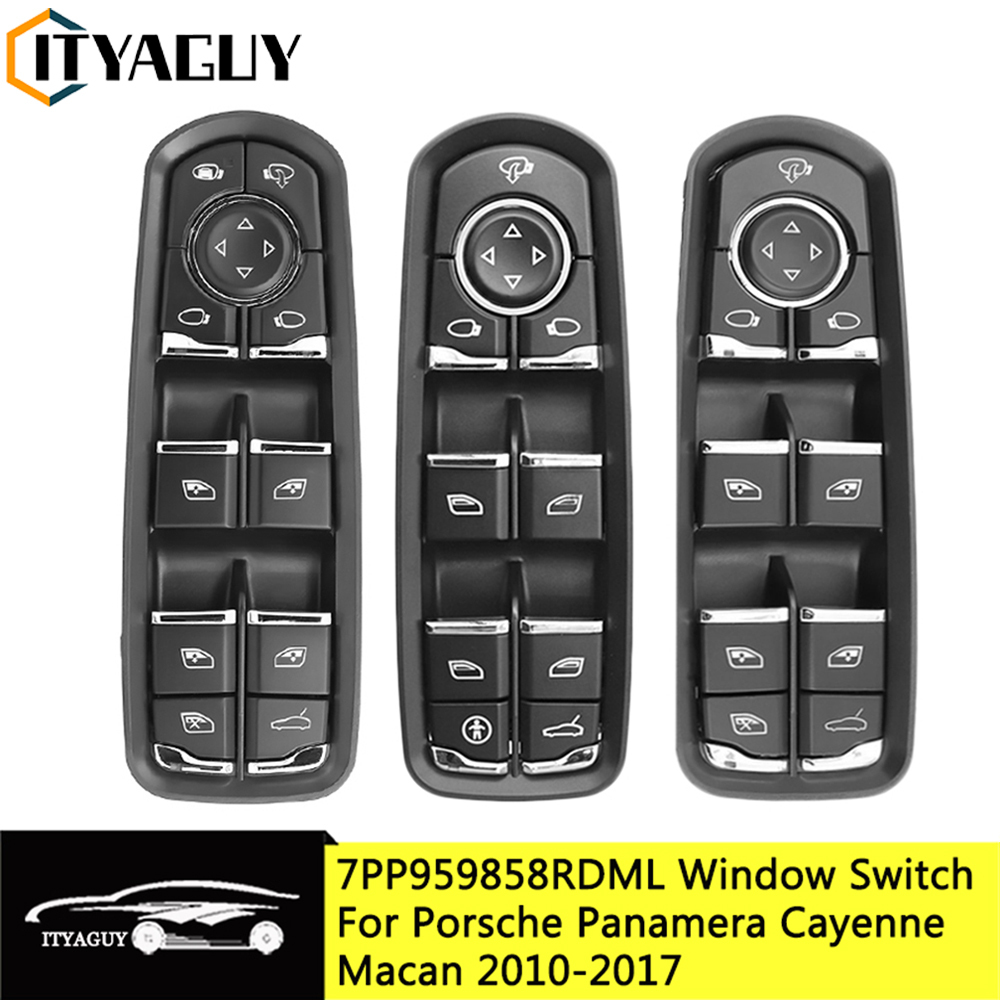 7PP 959858 AEDML 7PP 959858 RDML 7PP 959858 MDML Botón de interruptor de ventanilla eléctrica delantera izquierda para Porsche Cayenne Macan Panamera 2011-2017
