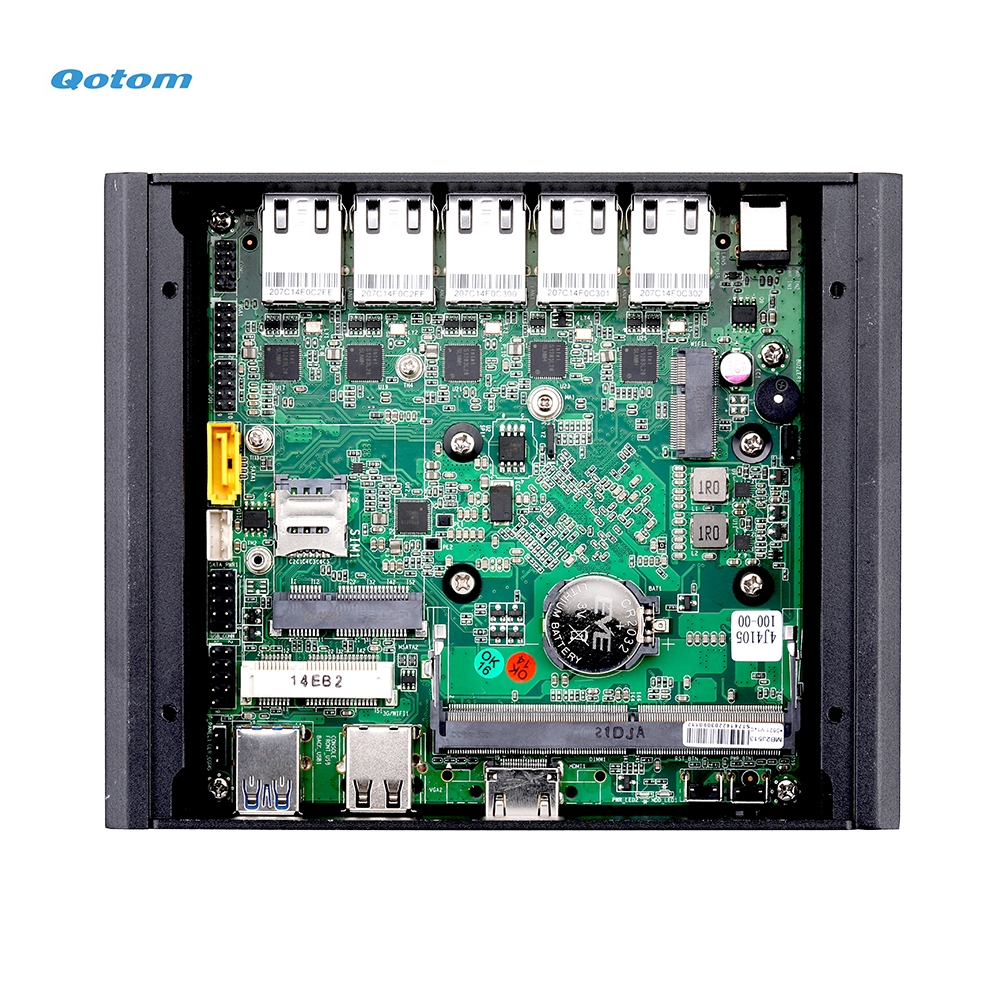 5x Intel 2.5G LAN Qotom Mini PC J4125 Quad Core 2.0 GHz Console pfsense DIY Soft Router Firewall