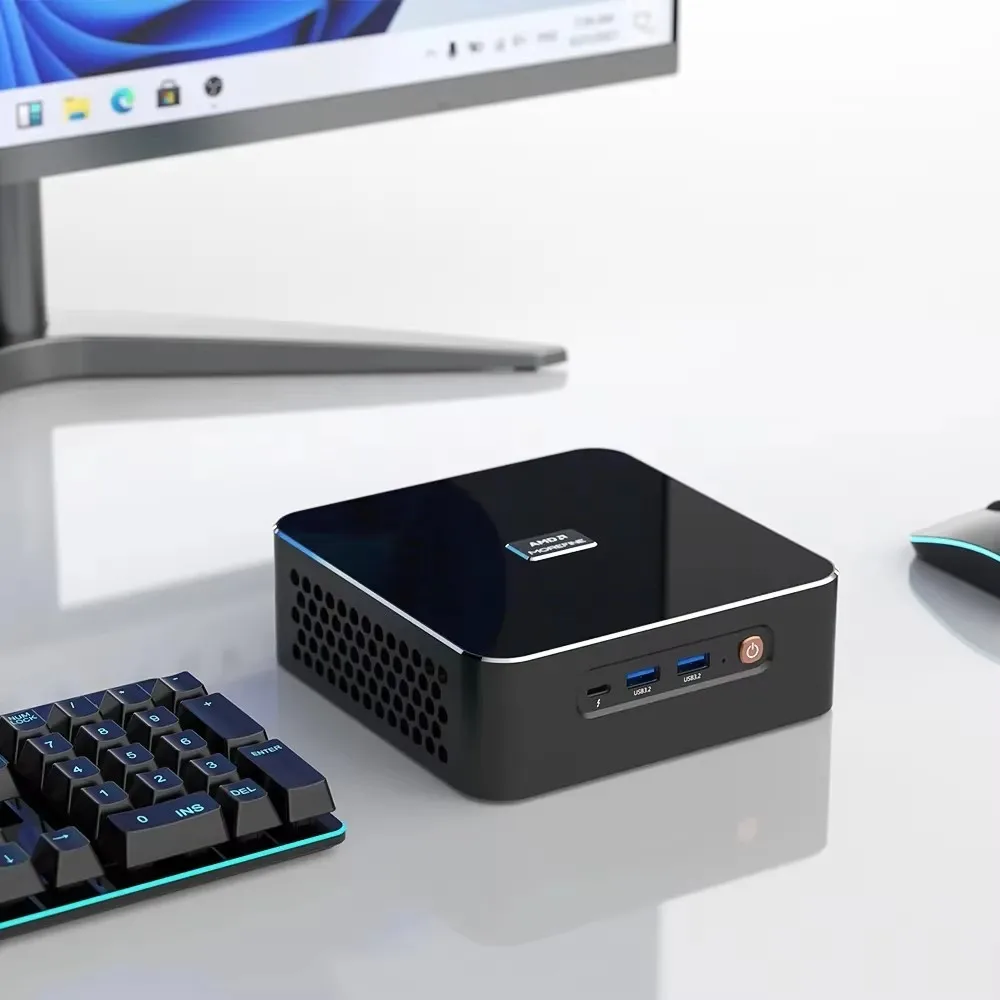 Morefine AMD Gaming Mini PC Rzyen 9 8945HS 5 8645HS 2xDDR5 2xPCIe4.0 2x2,5G LAN Windows 11 Desktop-Gamer-Computer WiFi 6 BT5.2