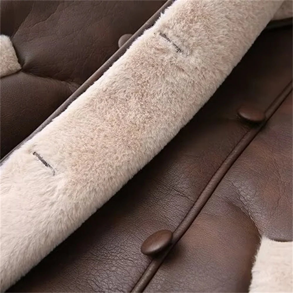 2024 herbst neue frauen kleidung stil modische hundert kombinationen gürtel dual farbe pelz integrierte windjacke