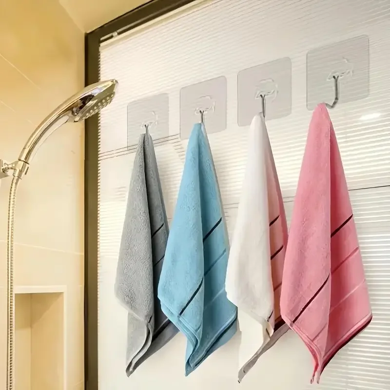 Ganchos de pared autoadhesivos transparentes, gancho de pared multiusos, soporte para llaves, toalla, accesorios para cocina y baño, 1-100 Uds.