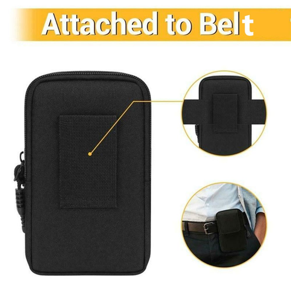 Tactisch heuptasje voor heren - Militaire riemtas voor hardlopen/kamperen, klein EDC-etui voor buitenreizen met zachte achterkant
