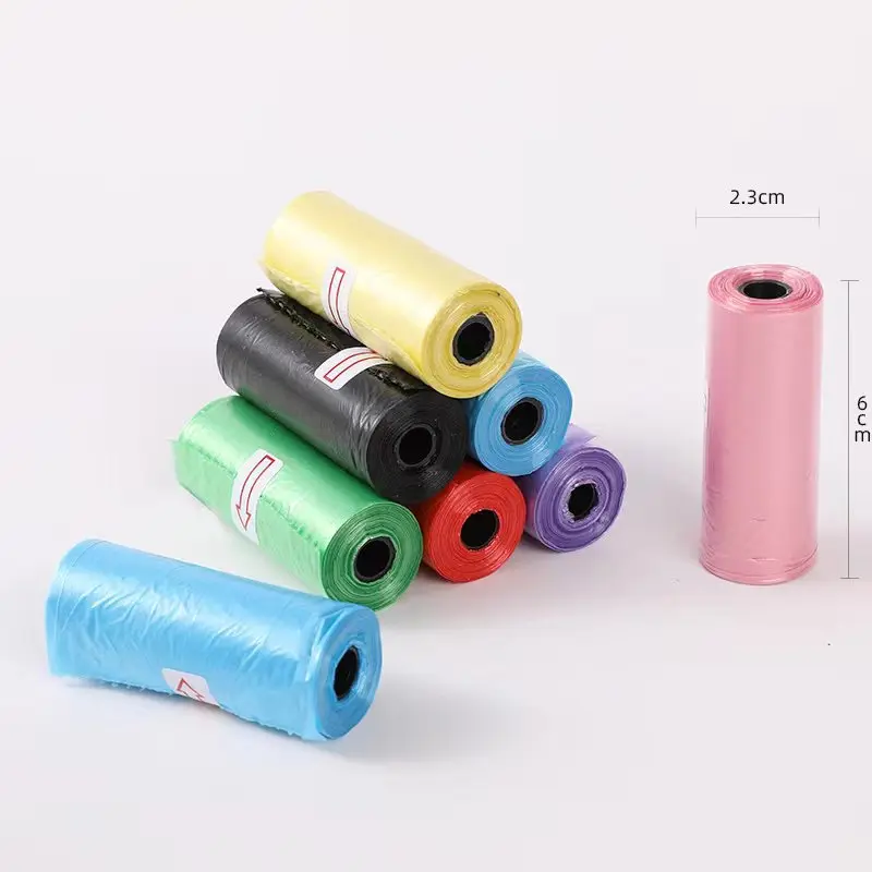 5-10 rollos de suministros para mascotas, bolsas para excrementos de perros, gruesas y fuertes, a prueba de fugas, limpieza para cachorros y gatos, rollos de bolsa para excrementos, limpieza al aire libre