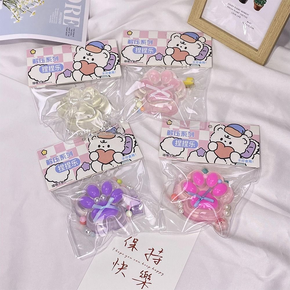 Taba мягкий бант кошачья лапа игрушки-непоседа милая розовая кошачья лапа медленный отскок игрушка мокрый мягкий антистресс щепотка декомпрессия сенсорная игрушка