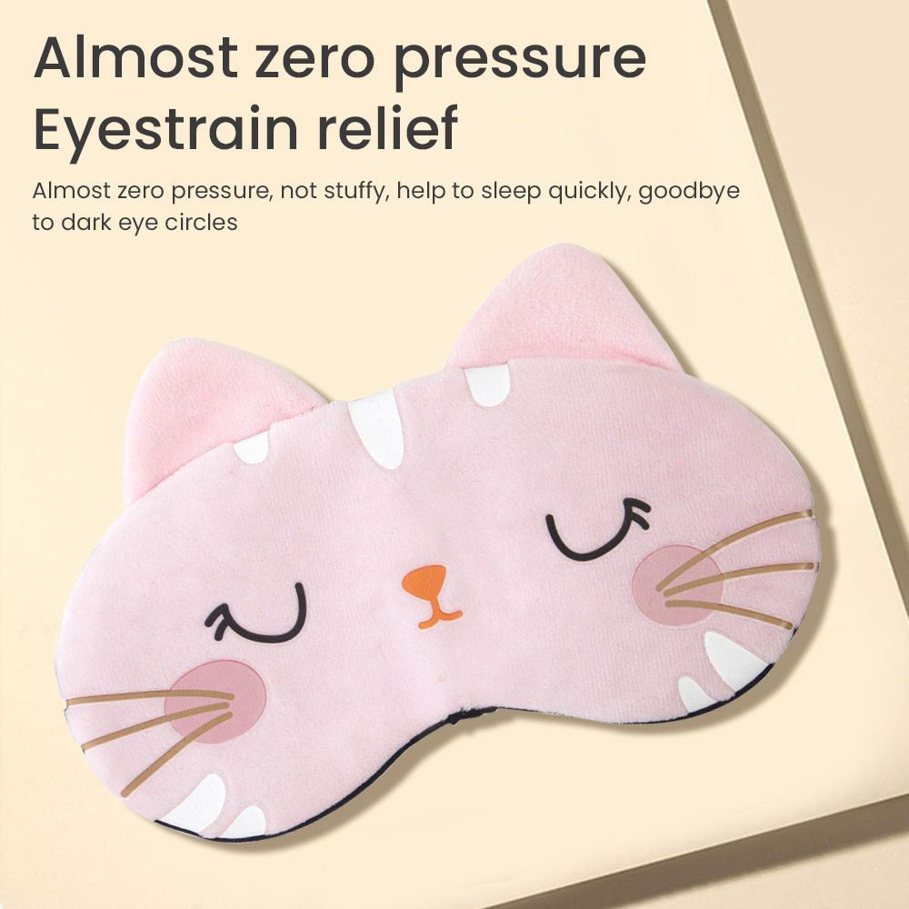 Cartone animato carino peluche maschera per gli occhi per dormire maschera per gli occhi per dormire impacco di ghiaccio maschera per gli occhi per bambini pausa pranzo traspirante maschera per gli occhi oscurante