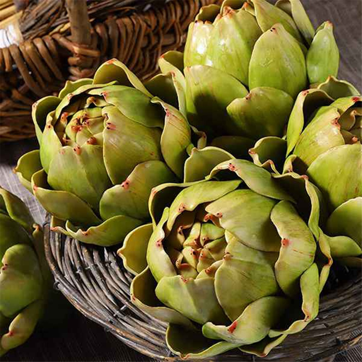 6Pack Artificial Artichoke Vegetables and Fruits for Home Wedding Table Decoration (Green)