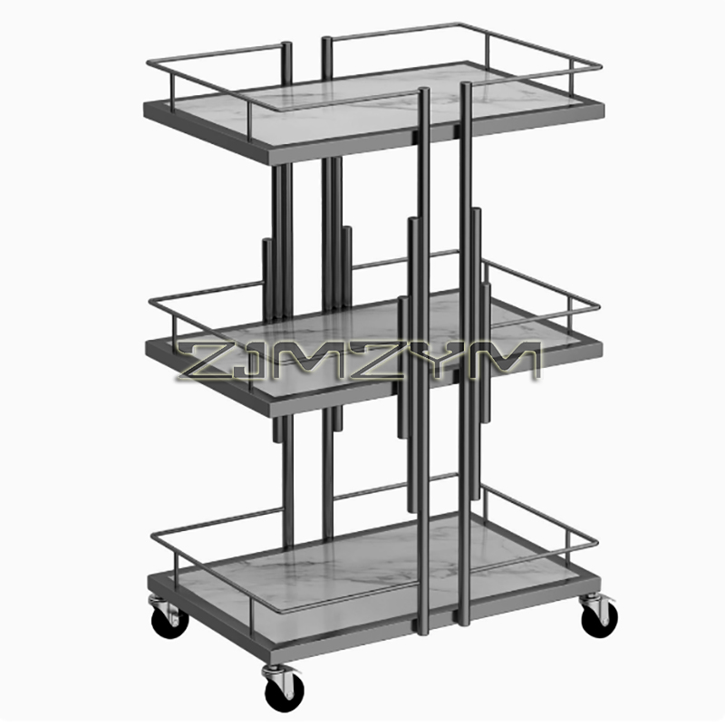 Professional Salon รถเข็น Salon เฟอร์นิเจอร์เล็บเครื่องมือมือถือรถเข็น Modern Commercial Multi-Layer Storage Beauty Cart
