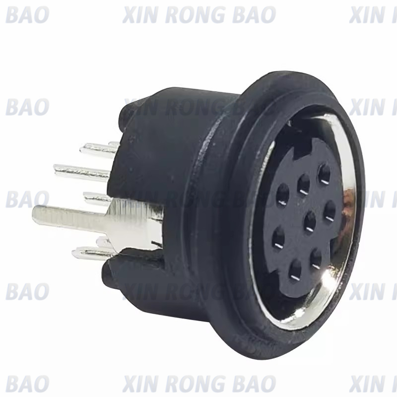 Md8 Kern Buchse Basis Löt platte Grad kleine 8-Kern-Buchse Basis Platine direkt Plug-In S-Terminal Buchse Kopf runder Kopf 8p