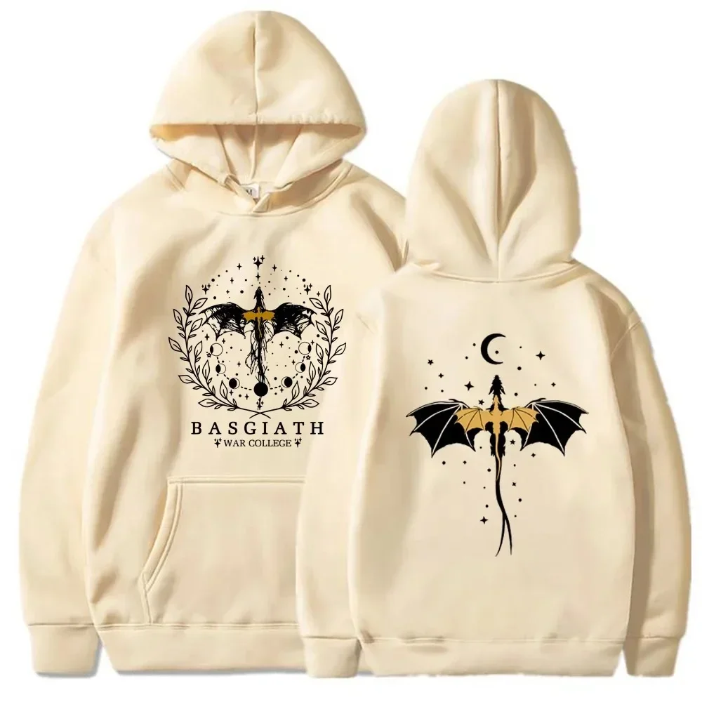 Basgiath War College sudaderas con capucha de algodón cuarta ala mujeres hombres ropa impresa gráfica primavera otoño sudadera ropa de calle Tops