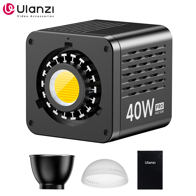 Ulanzi L023 40 Вт Pro Video Light Mini Bowens Mount COB Light Двухцветный 2500-6500K 3400 мАч Видеосвет для фотографии