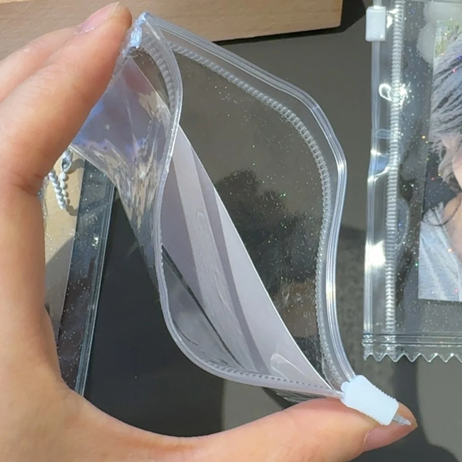 1-10Pcs INS Transparent Candy Bag Photocard Holder High Definition Kpop Idol Photo Card Sleeves DIY Badge Organizer Display Bag