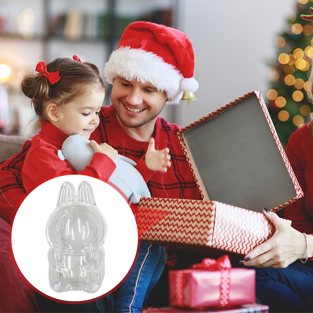 Para The Monsters Labubu 2 cubierta protectora transparente asiento de vinilo de segunda generación fiesta transparente Mart cubierta antipolvo regalo de Navidad