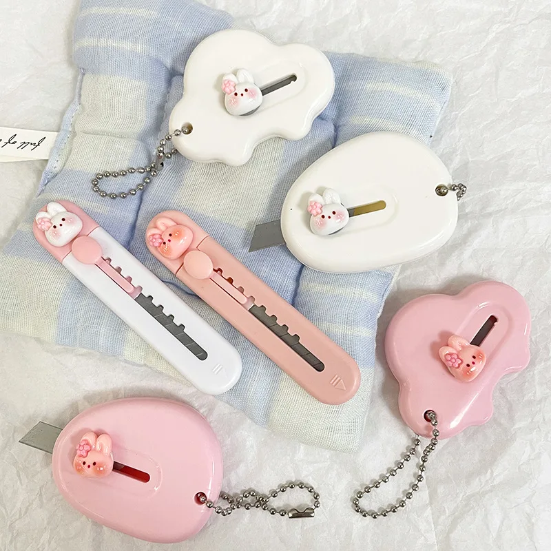 Creative Cartoon Kawaii Portable Utility Knife Cute Mini Portable Sharp Open-box Artifact Paper Cutting Blade Stationery