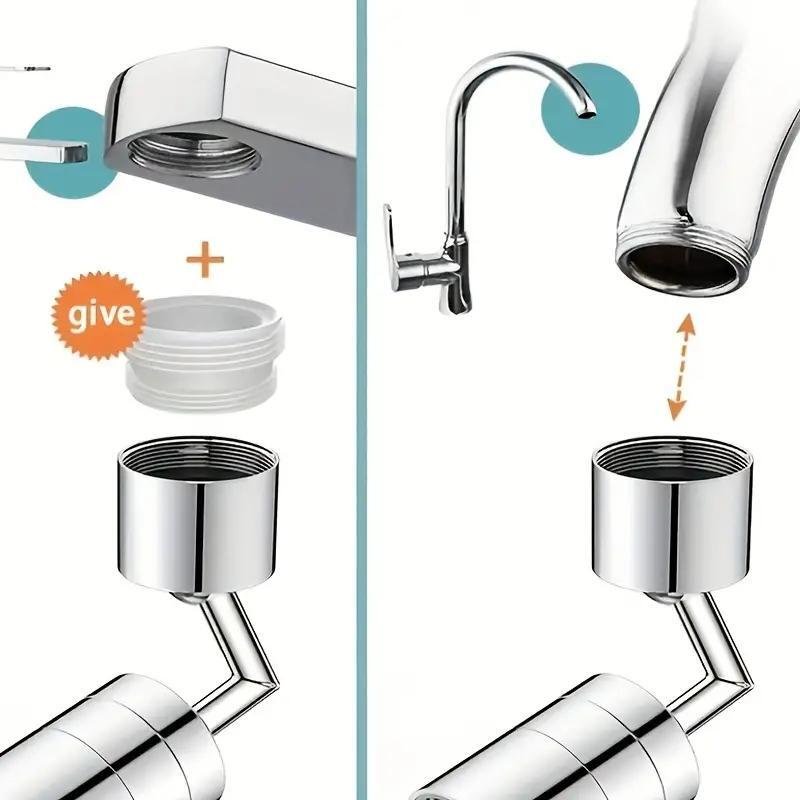 720 องศาหมุนก๊อกน้ํา Bubbler โหมดเดี่ยว Universal ก๊อกน้ํา Extender อะแดปเตอร์ห้องครัวห้องน้ํา Splash Proof ก๊อกน้ําหัวฉีด