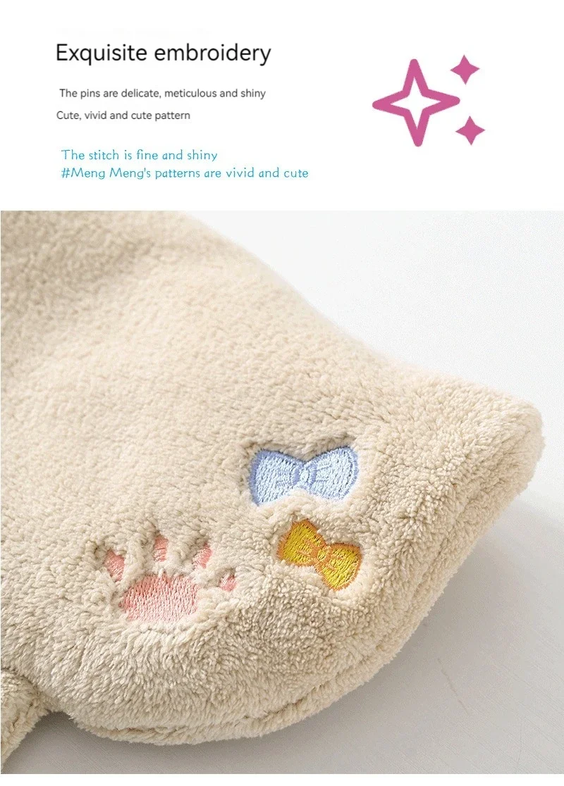 Leuke Cartoon Tanuki Hangende Handdoek Koraal Fluweel Haar Verliest Niet Dikke Doek Keuken Badkamer Absorberende Handdoeken