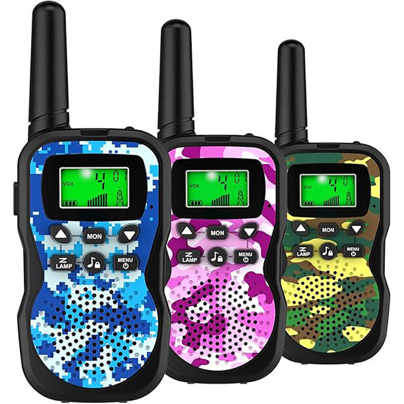 Walkie talkies infantis com lanterna e tela LCD, walkie talkies de alcance de 3 milhas para crianças, aventuras externas, acampamento, caminhadas