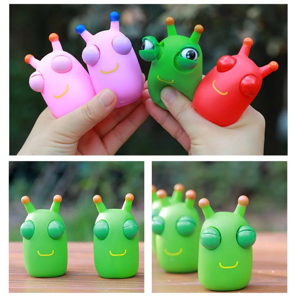 Creative Funny Eyeball Burst Squeeze ของเล่นสีเขียว Caterpillar Pinch ของเล่นเด็กผู้ใหญ่ความเครียดบรรเทา Fidget ของเล่นตุ๊กตาแพนด้าของเล่น