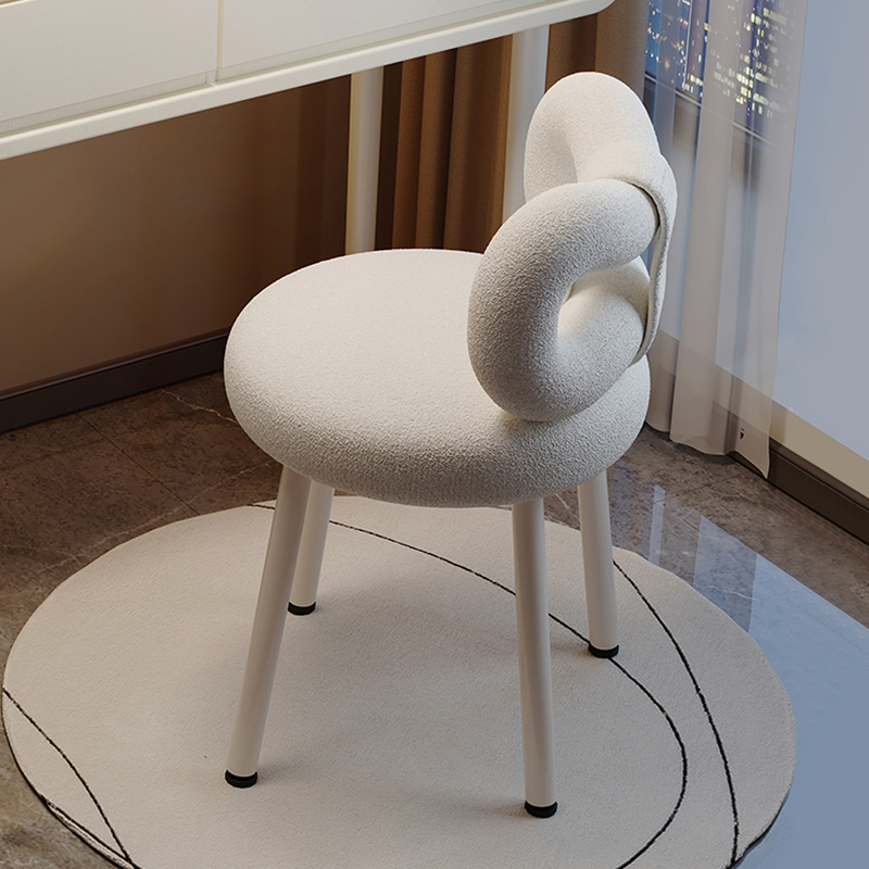 Silla de tocador sencilla y moderna, taburetes de maquillaje para el hogar, taburete con respaldo estilo crema para dormitorio de niña, silla cómoda para el hogar, recién llegado