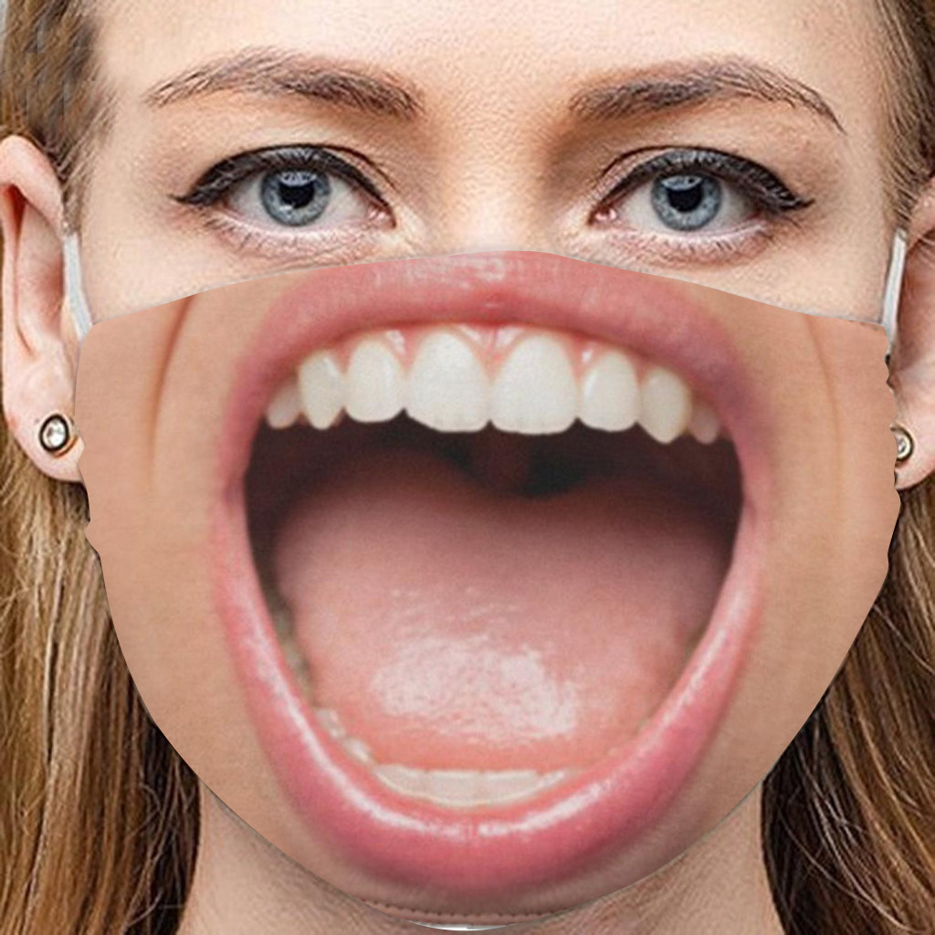 ใหม่ผู้ใหญ่ผู้ชายผู้หญิง Face Mask รูปแบบตลกผ้าฝ้ายปากหน้ากากกลางแจ้ง Masque Lavable หน้ากากสําหรับใบหน้าฮาโลวีนคอสเพลย์