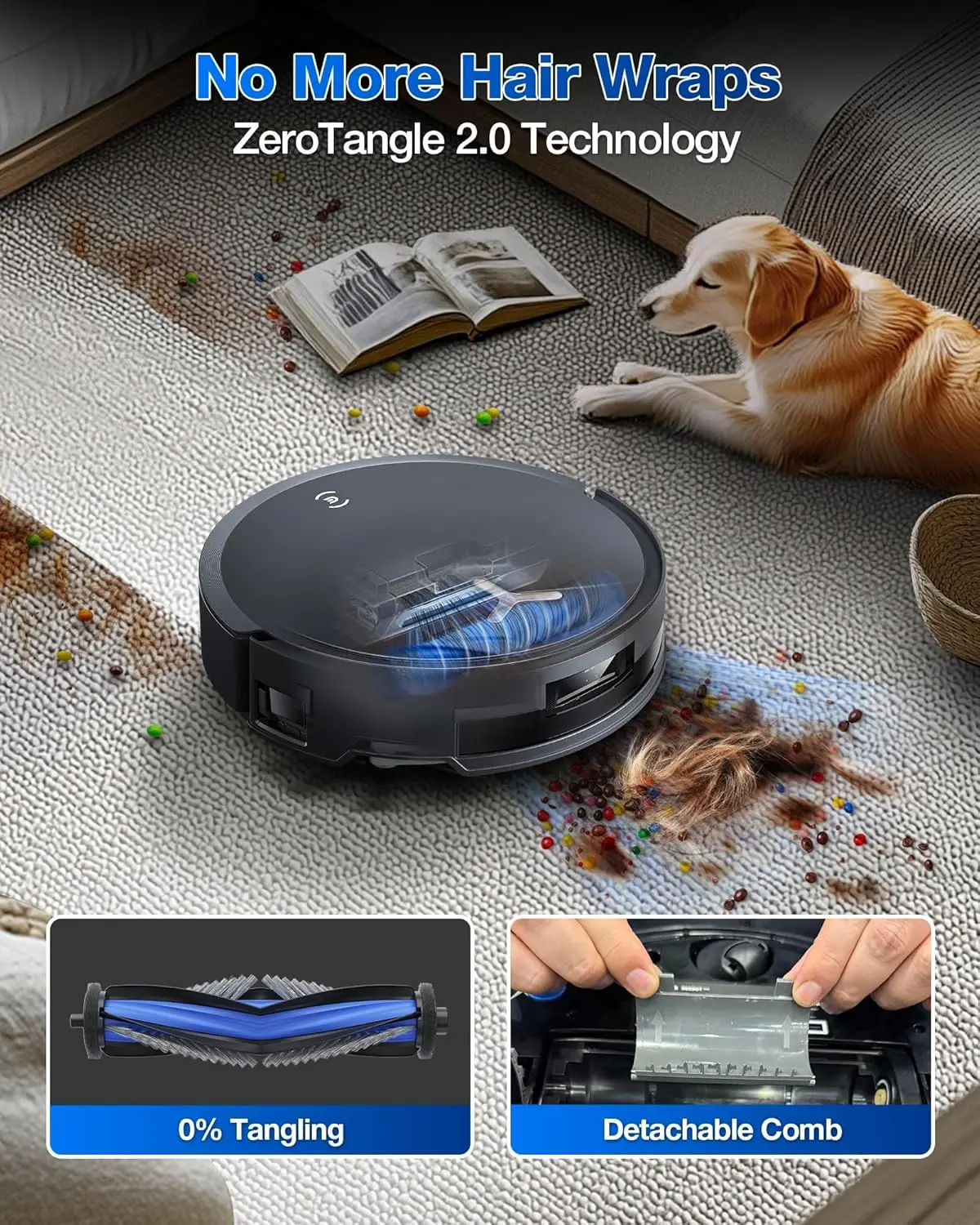 DEEBOT T50 MAX PRO Omni Robot Vacuum and Mop, 18,500Pa Suction, 18mm Auto-Lift,