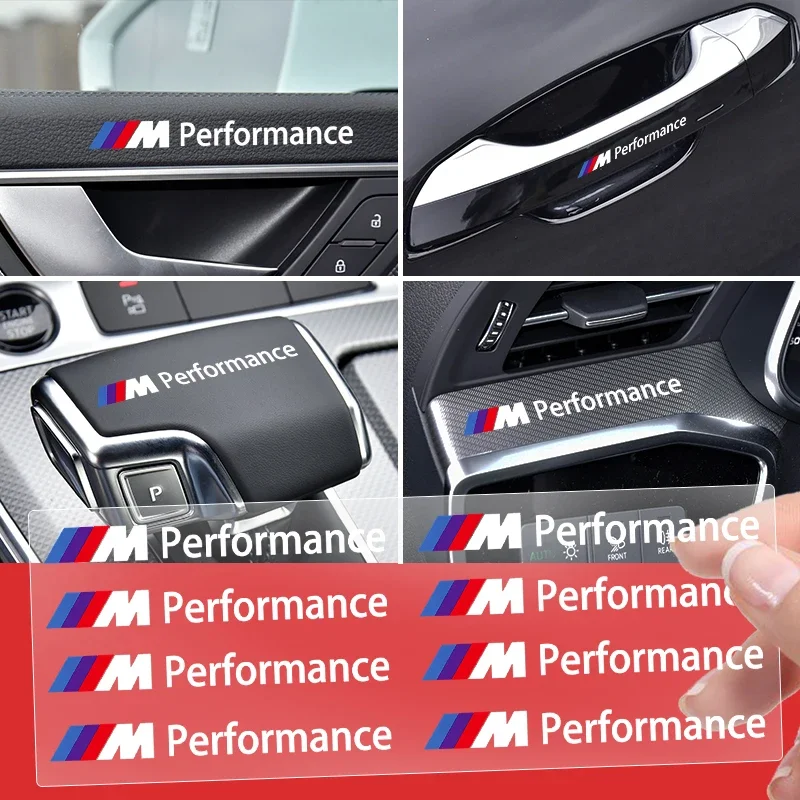 Pegatinas de decoración Interior de coche, insignias de estilo automático para BMW M M3 M4 M5 X1 X3 X5 X6 X7 F10 F20 F22 F30 G20 G30 Performance