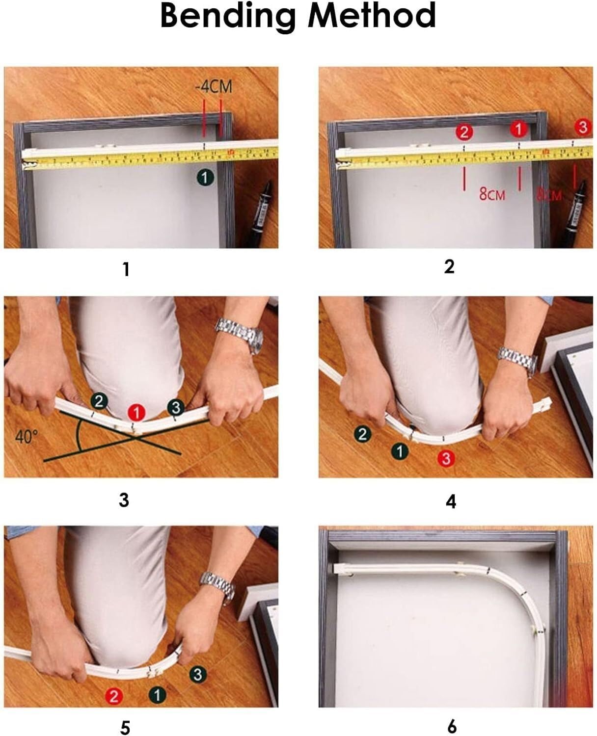 de techo curvado resistente para cortina – Sistema de riel divisor de habitación de aluminio flexible (A, 4 m) para el hogar, de