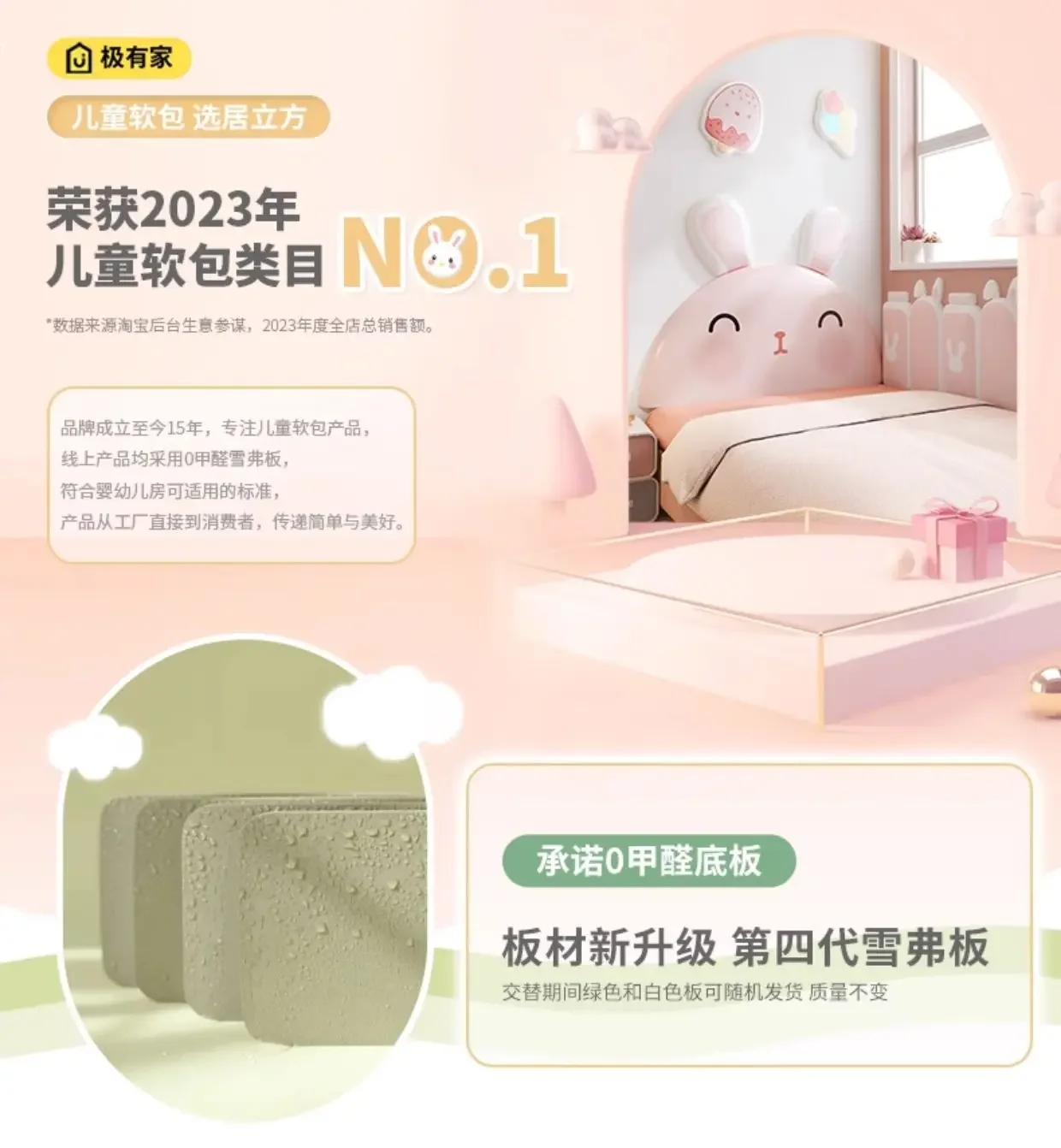 Tatami กระเป๋าข้างเตียงเด็กการ์ตูน Anti-collision สติ๊กเกอร์ติดผนังเส้นรอบวง Headboard พนักพิง Pad