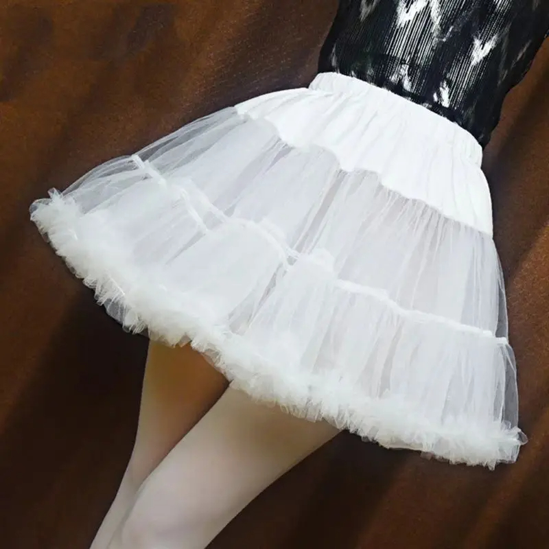 Damen prinzessin geschichteten Puffrock Mini Tutu Rock kurzen Petticoat