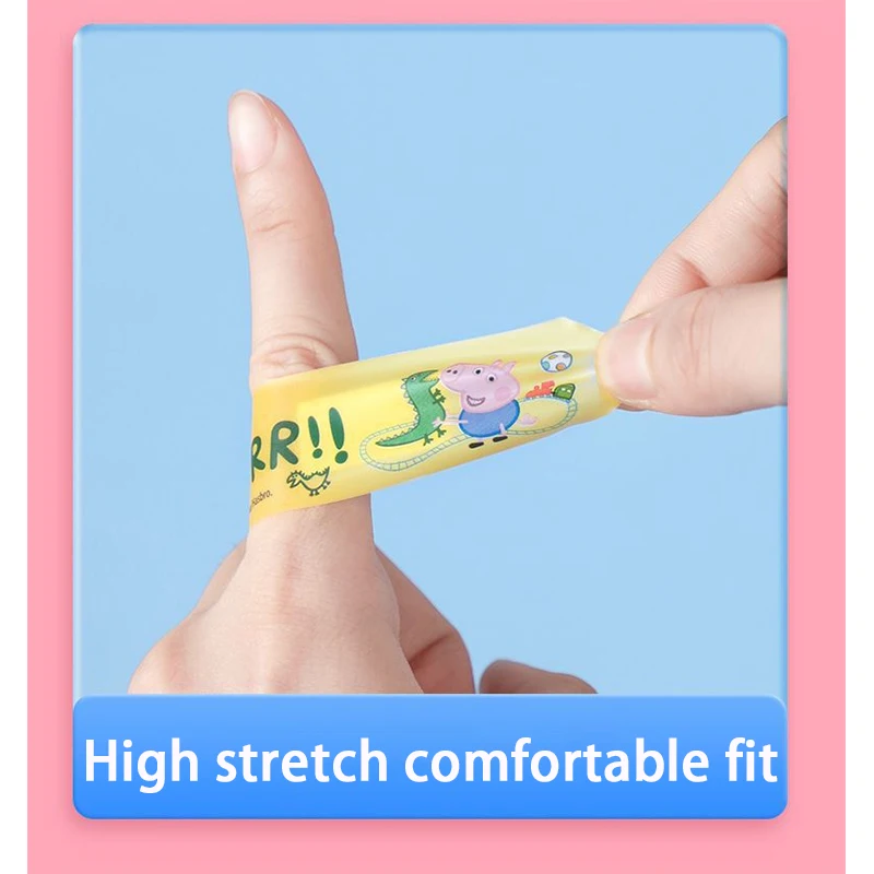 120ชิ้น/กล่องสติกเกอร์หมูเป็ปป้าการ์ตูนแถบทางการแพทย์สำหรับช่วยเหลือแถบกาวกันน้ำช่วยให้ผิวสบายเป็นมิตรสายรัดช่วยเหลือสำหรับเด็ก